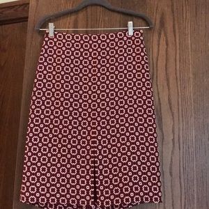 J Crew Multi Colored Crepe Skirt